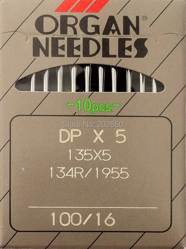 Японские оригинальные брендовые иглы Organ DPX5 100/16 20 шт./лот для промышленных