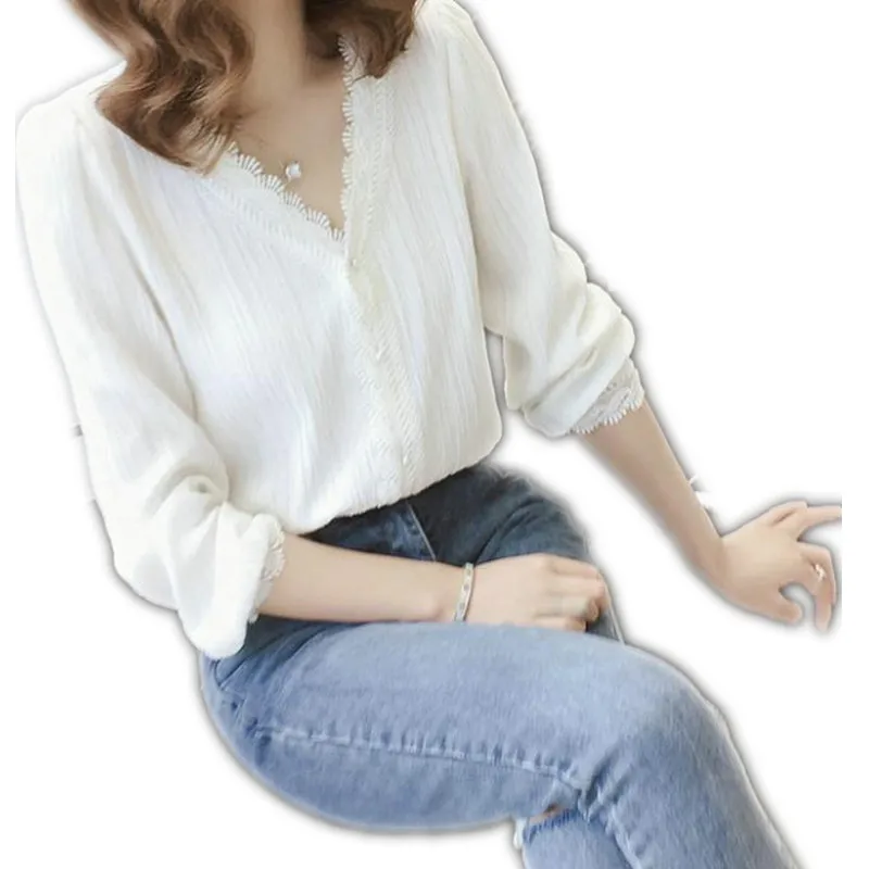 Korean Style Women Lace Blouses 2019 New Sweet Spring Autumn Women Short Shirts V-Neck Blouse Mujer Long Sleeve Slim Tops Q1194
Korean Style Women Lace Blouses 2019 New Sweet Spring Autumn Women Short Shirts V-Neck Blouse Mujer Long Sleeve Slim Tops Q1194