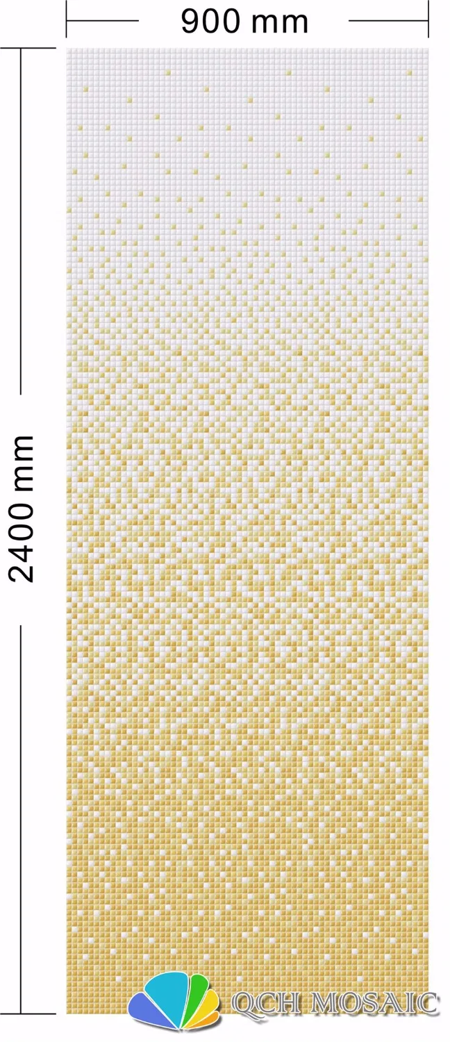 Ceramic mosaic tile for house decoration wall tile yellow color gradual changes pattern 900xH2400mm
Ceramic mosaic tile for house decoration wall tile yellow color gradual changes pattern 900xH2400mm