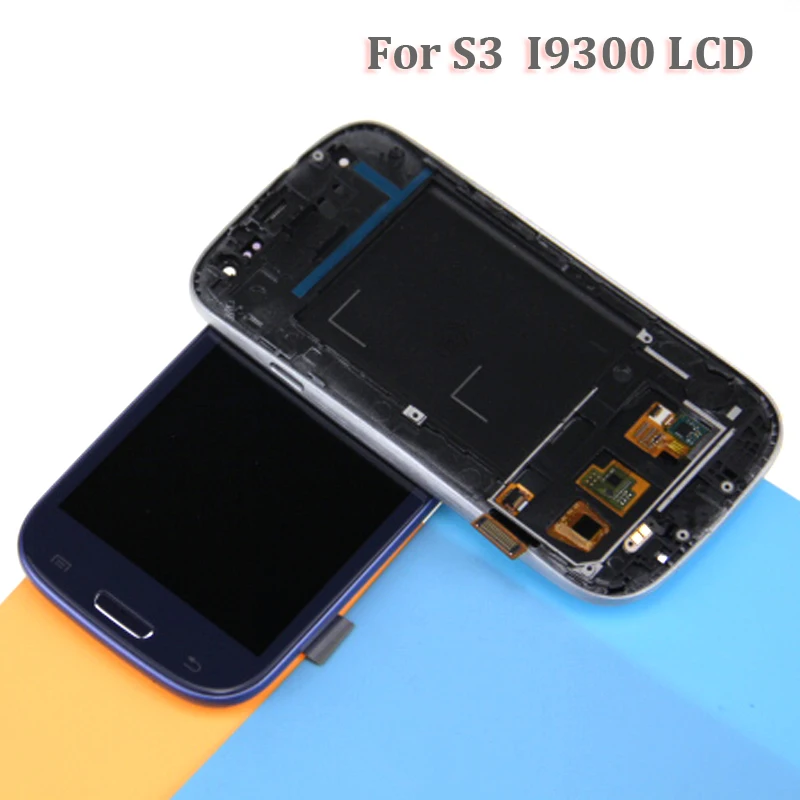 Для samsung Galaxy S3 i9300 ЖК-дисплей сенсорный экран дигитайзер домашний ботинок полная