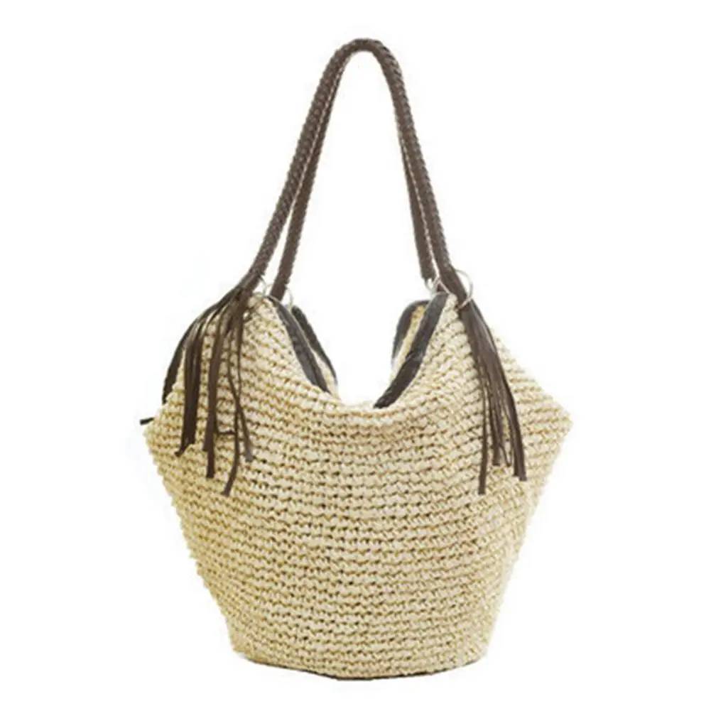 Bohemian Hand Woven Straw Shoulder Bag Fashion Casual Tote Large Capacity Beach Vacation Bucket Bags For Women Travel Handbag
Bohemian Hand Woven Straw Shoulder Bag Fashion Casual Tote Large Capacity Beach Vacation Bucket Bags For Women Travel Handbag