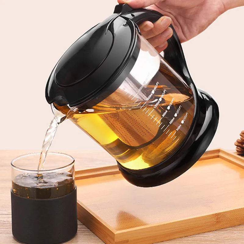 1800ml large glass tea pot for puer tea party oolong with stainless steel tea infuser kettle heated container teapots
1800ml large glass tea pot for puer tea party oolong with stainless steel tea infuser kettle heated container teapots