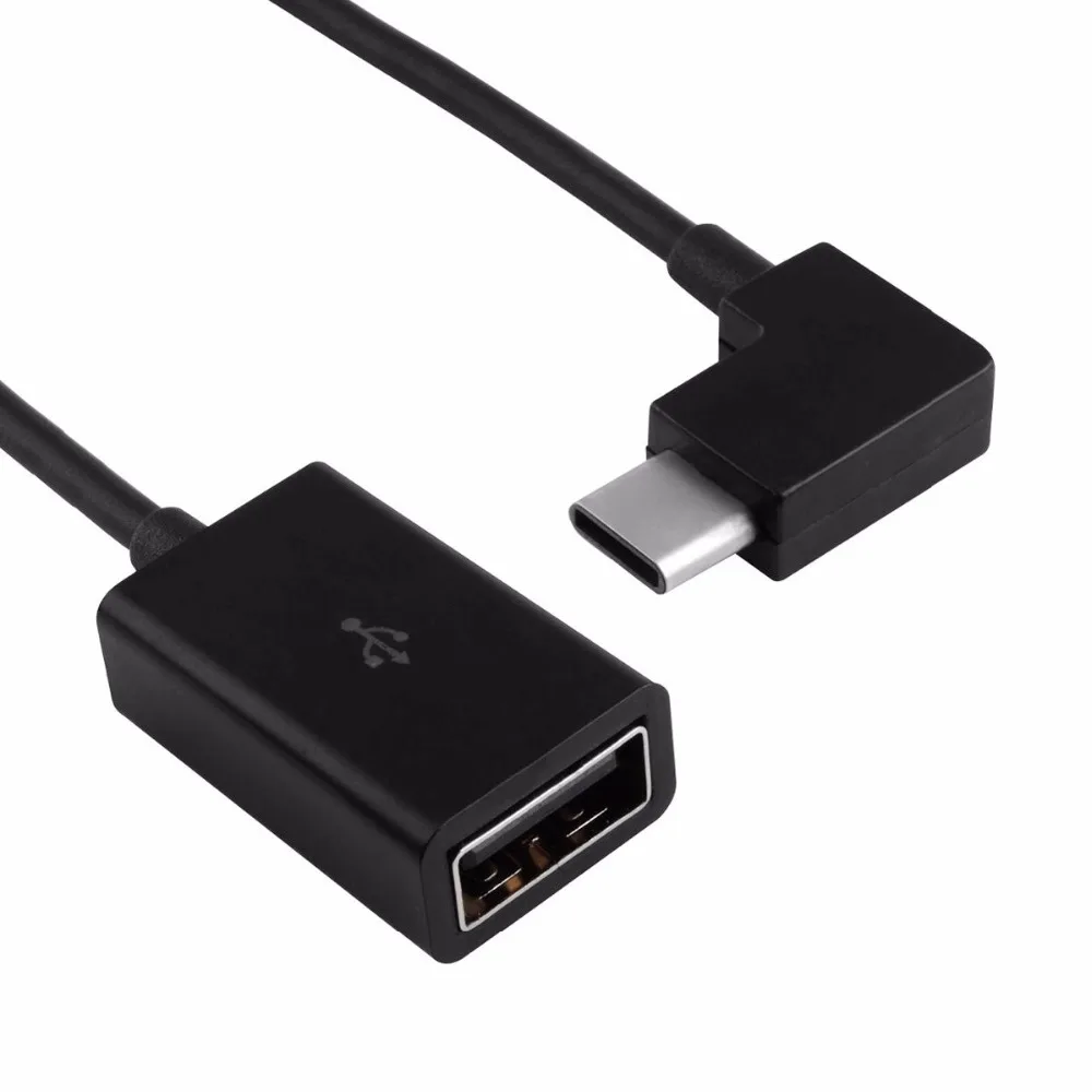CY 90 Degree Right Angled USB-C Type-C to USB 2.0 Female OTG Cable for Cell Phone Tablet & Laptop Black
CY 90 Degree Right Angled USB-C Type-C to USB 2.0 Female OTG Cable for Cell Phone Tablet & Laptop Black