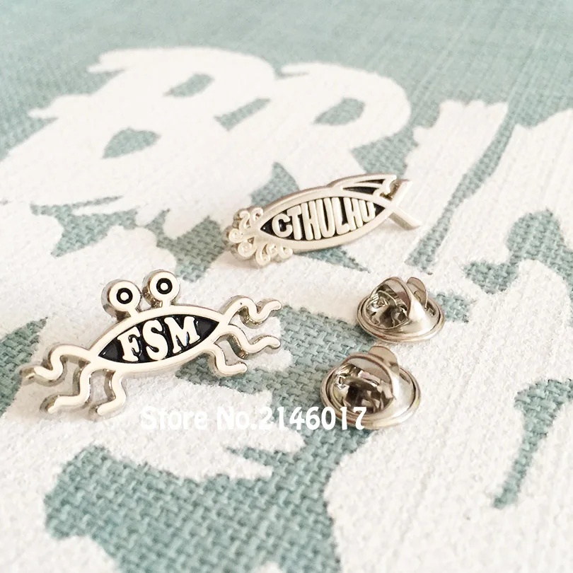 10pcs Flying Spaghetti Monster Classic Badges 30mm Cute FSM Pins and Brooch for Cthulhu Fish Crab Shape Atheist Enamel Pin
10pcs Flying Spaghetti Monster Classic Badges 30mm Cute FSM Pins and Brooch for Cthulhu Fish Crab Shape Atheist Enamel Pin