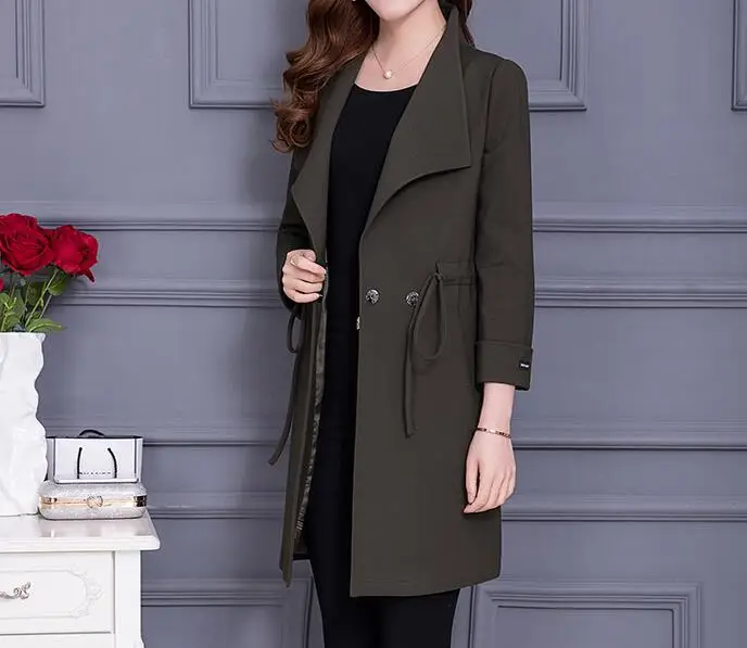 M-3XL Hot / Spring Women New Long cultivate one's morality in middle-aged fashionable leisure lace-up trench coat
M-3XL Hot / Spring Women New Long cultivate one's morality in middle-aged fashionable leisure lace-up trench coat