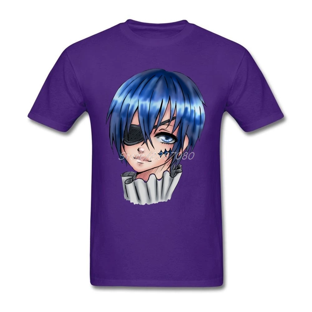 Ciel Phantom Black Butler T Shirt Cotton Crewneck Short Sleeve T-shirts For Men Fashion Cheap Plus Size Men's Shirts | Мужская