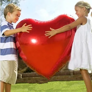 

Wedding Decoration Helium Balloons Large Red Heart Shapped Foil Balloon Wedding Party Love Marriage Air Ballons Wedding Supplies