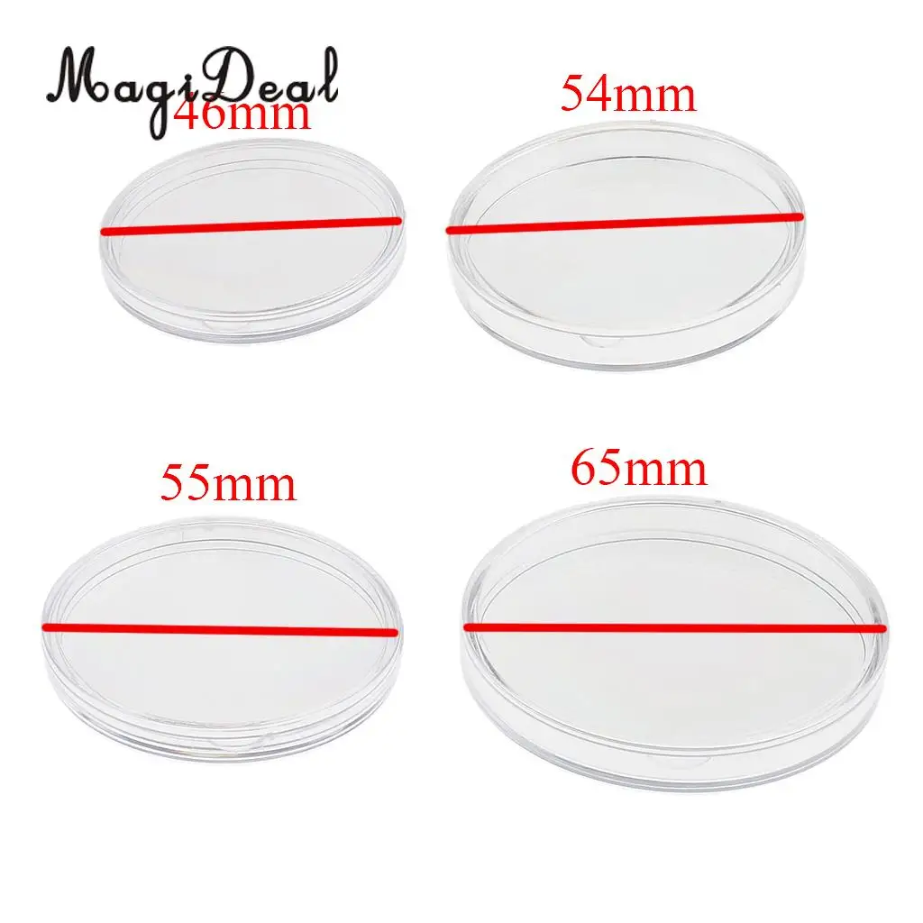 MagiDeal 10 Pcs/Lot Clear Coin Capsules Containers Holders Collectors Gift 46mm / 54mm / 55mm / 65mm
MagiDeal 10 Pcs/Lot Clear Coin Capsules Containers Holders Collectors Gift 46mm / 54mm / 55mm / 65mm