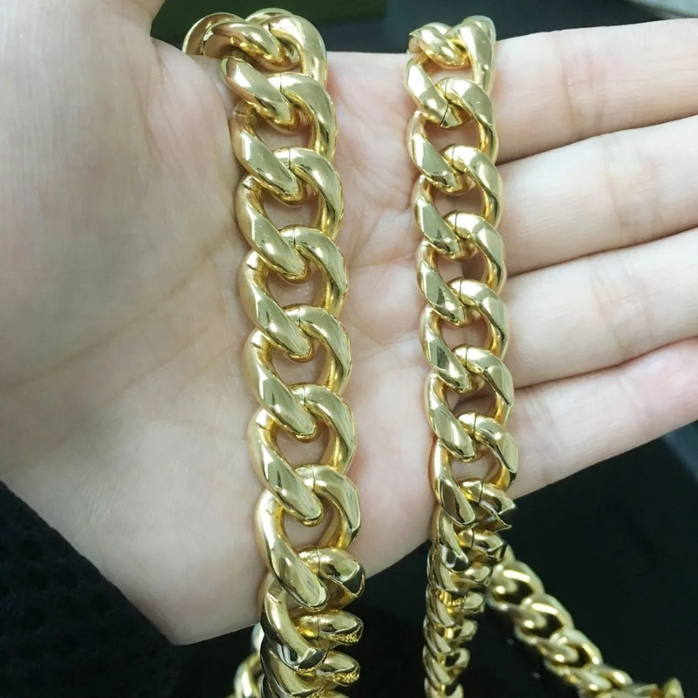 8/10/12/15/17/19MM Cool New Stainless Steel Silver Color/Gold Jewelry Cuban Curb Chain Men's Necklace Or Bracelet 7-40" Hotsale
8/10/12/15/17/19MM Cool New Stainless Steel Silver Color/Gold Jewelry Cuban Curb Chain Men's Necklace Or Bracelet 7-40" Hotsale