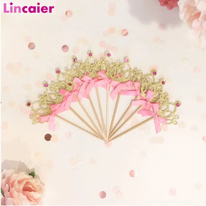 10pcs Gold Crown Cupcake Toppers Princess Birthday Party Decorations Kids Baby Boy Girl Babyshower Supplies
10pcs Gold Crown Cupcake Toppers Princess Birthday Party Decorations Kids Baby Boy Girl Babyshower Supplies