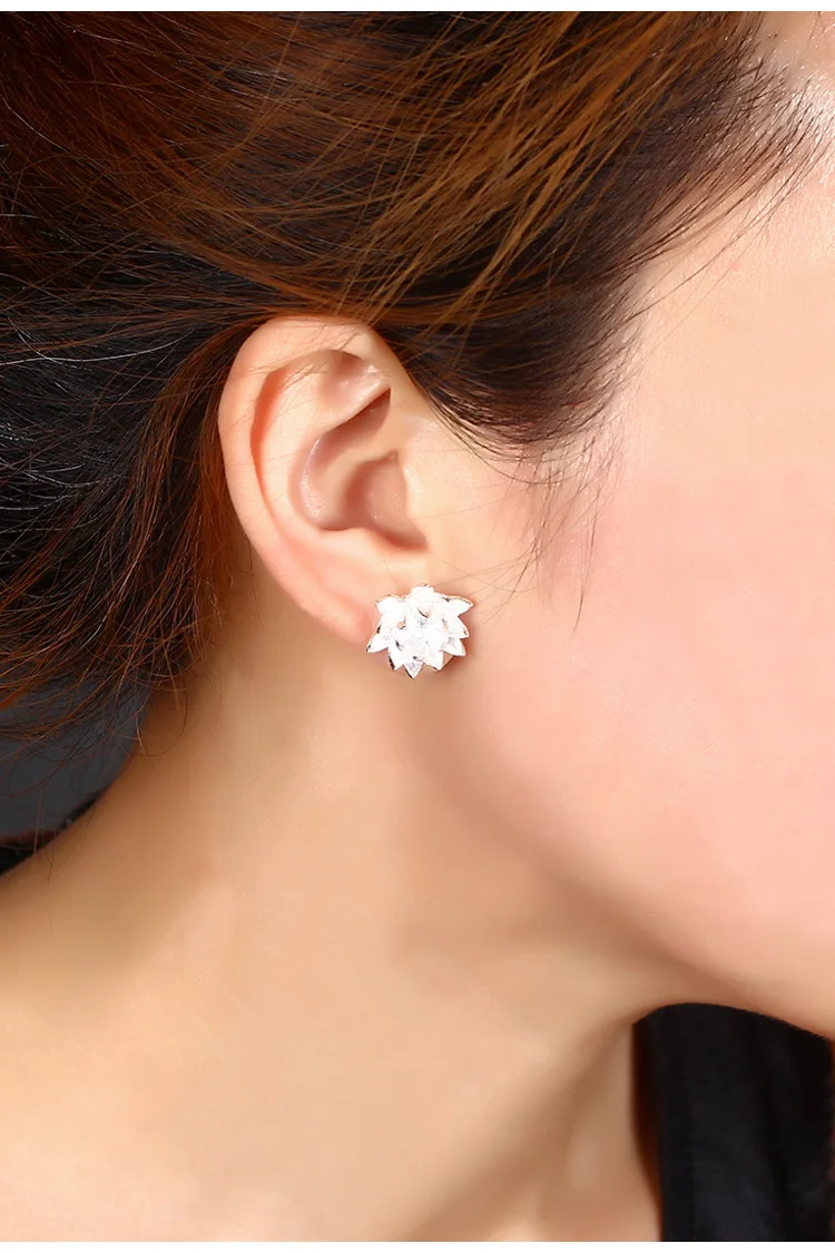 Uglyless Real 925 Sterling Silver Handmade Lotus Earrings Women Elegant Floral Studs Ethnic Fine Dress Jewelry Ear Lines Brincos
Uglyless Real 925 Sterling Silver Handmade Lotus Earrings Women Elegant Floral Studs Ethnic Fine Dress Jewelry Ear Lines Brincos