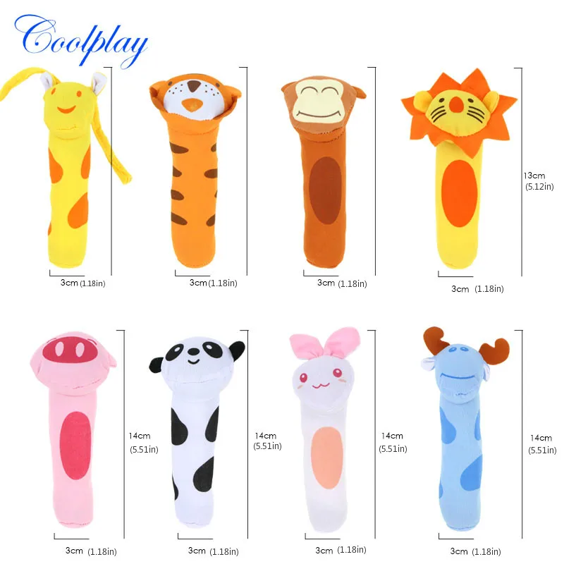 Coolplay 2PCS Animals Infant Baby Rattles Soft Plush Toys Kids Handing Shaking BB Sounder Ring bell Teether 0-12month Baby Toys
Coolplay 2PCS Animals Infant Baby Rattles Soft Plush Toys Kids Handing Shaking BB Sounder Ring bell Teether 0-12month Baby Toys