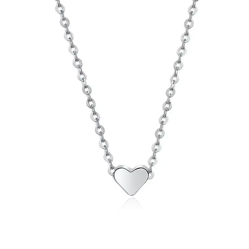 Новый Для женщин Chocker цвет серебристый Золотой Цвет сердце любовь кулон Цепочки и
