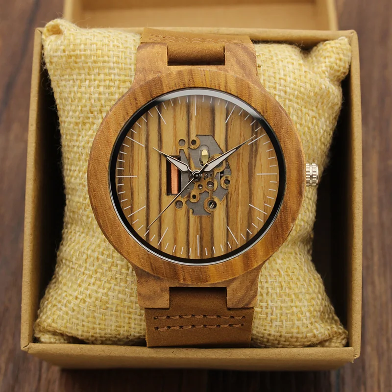 Модные мужские деревянные часы с лошадью японские кварцевые орлом мраморным