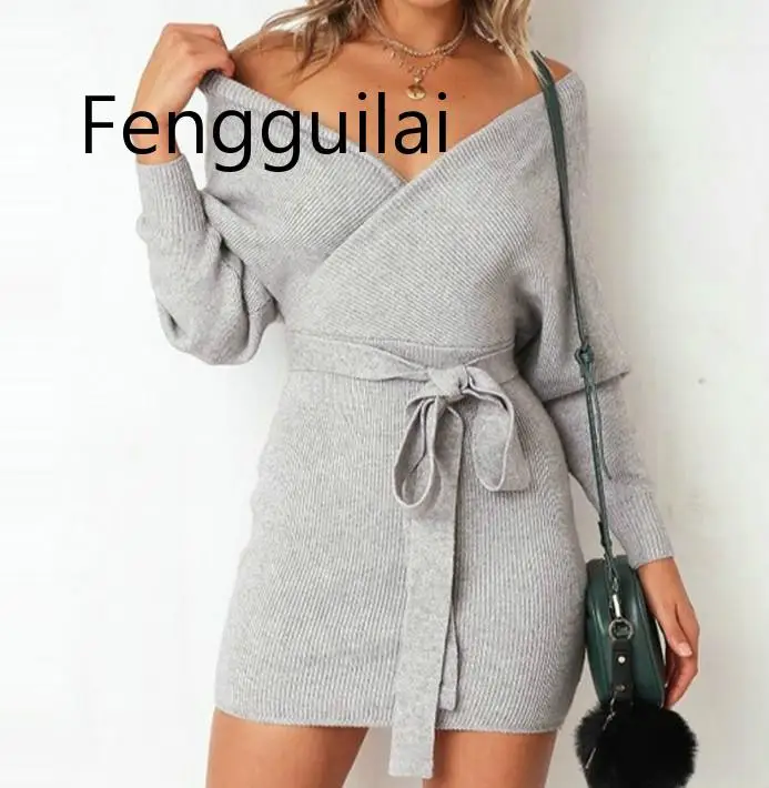 FENGGUILAI women dress 2019 knitted mini dress autumn winter ladies sexy green sweater dress long sleeve vintage korean
FENGGUILAI women dress 2019 knitted mini dress autumn winter ladies sexy green sweater dress long sleeve vintage korean