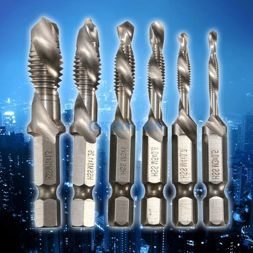DHL 50Set Drill Tap Countersink Deburr Set Metric Combination Drill Tap M3 M4 M5 M6 M8 M10 HSS (Size: 6 PCS)
DHL 50Set Drill Tap Countersink Deburr Set Metric Combination Drill Tap M3 M4 M5 M6 M8 M10 HSS (Size: 6 PCS)