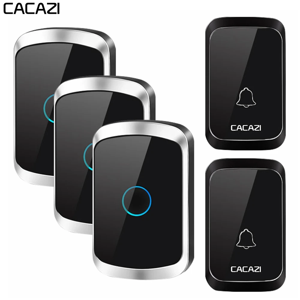 Беспроводной дверной звонок CACAZI с дистанционным управлением 300 м