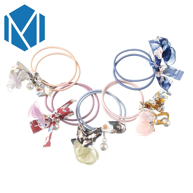 New Women Elastic Hair Bands Accessories Ponytail Holders Gum Girls Flower Rope Tie Rubber Band Scrunchy Female Ribbon | Аксессуары для
