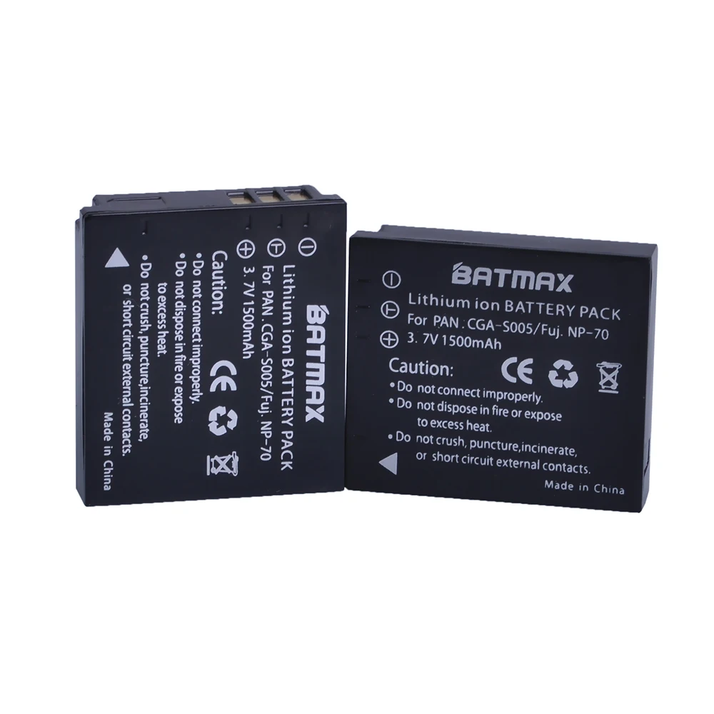 

2Pcs CGA-S005 S005 BCC12 CGA-S005E DMW-BCC12 Rechargeable Battery for Panasonic Lumix DMC-FX180 DMC-LX1 DMC-LX2 LX3 FS1 FS2 FX01