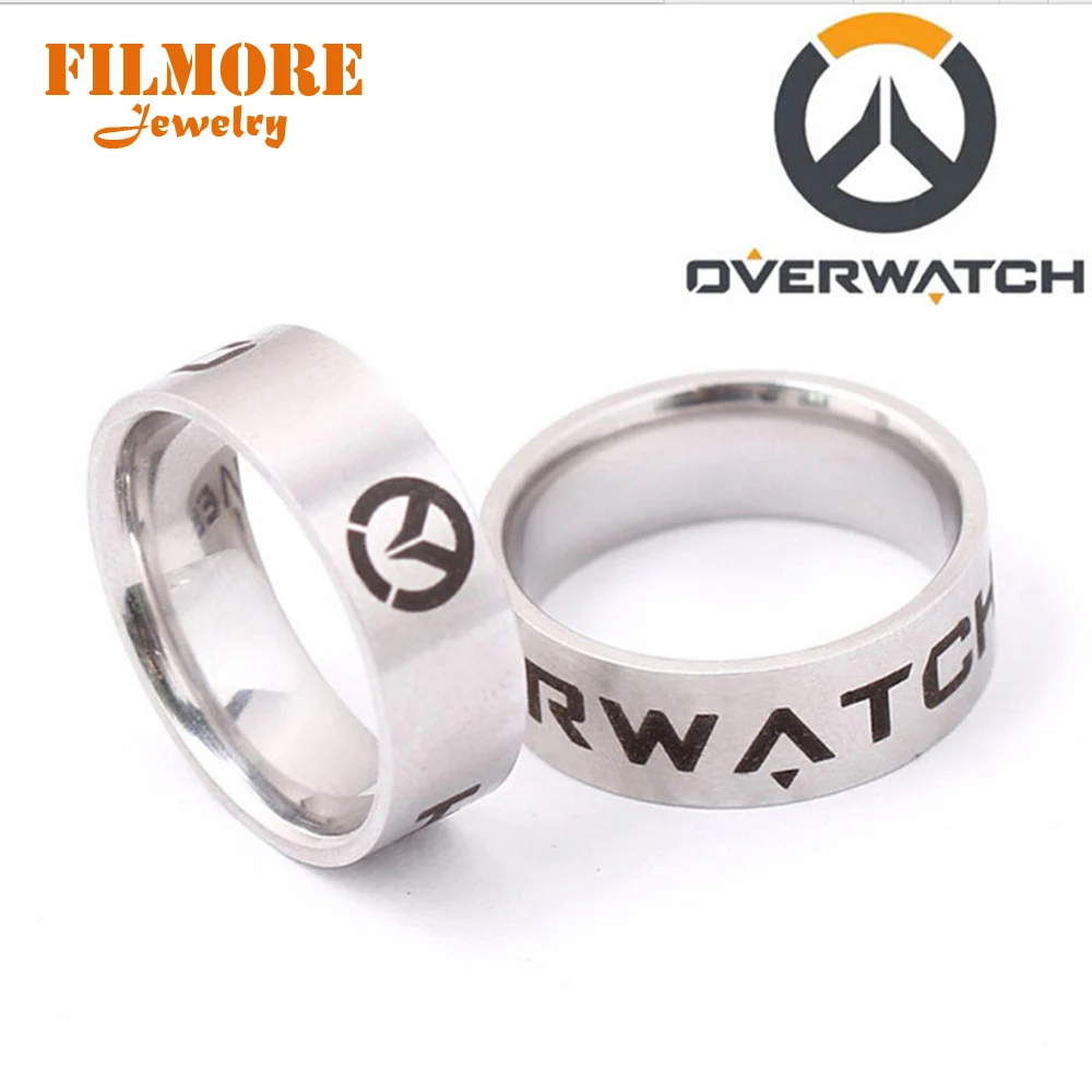 Stainless Steel Ring For Man Wholesale HOT Game Blizzard Overwatch Tracer Reaper Key Ring OW Simple Letter Ring Holder For Women
Stainless Steel Ring For Man Wholesale HOT Game Blizzard Overwatch Tracer Reaper Key Ring OW Simple Letter Ring Holder For Women