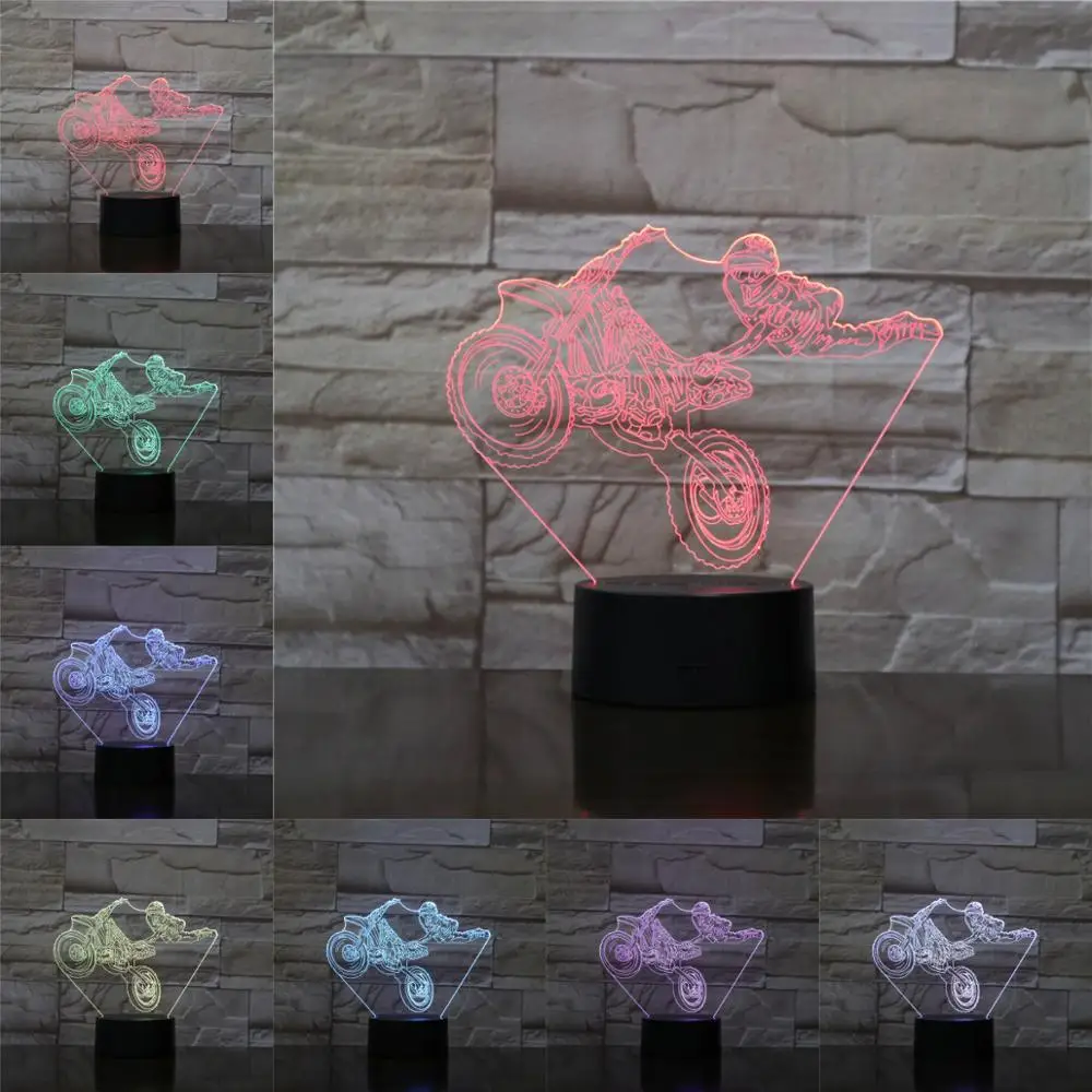 2019 Night Light Motorcycle Shows 3D Lamp Led RGB Lighting Gifts for Friends 3 AA Batteries Inquired USB Cable Include Flash Led
2019 Night Light Motorcycle Shows 3D Lamp Led RGB Lighting Gifts for Friends 3 AA Batteries Inquired USB Cable Include Flash Led