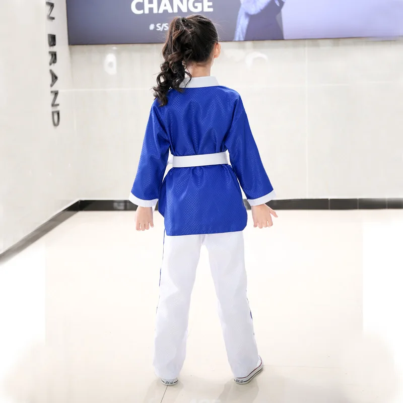 Professional Blue White Cotton Taekwondo Uniforms Children Adult Unisex Long Sleeve Taekwondo Dobok Clothes Suit Clothing F
Professional Blue White Cotton Taekwondo Uniforms Children Adult Unisex Long Sleeve Taekwondo Dobok Clothes Suit Clothing F