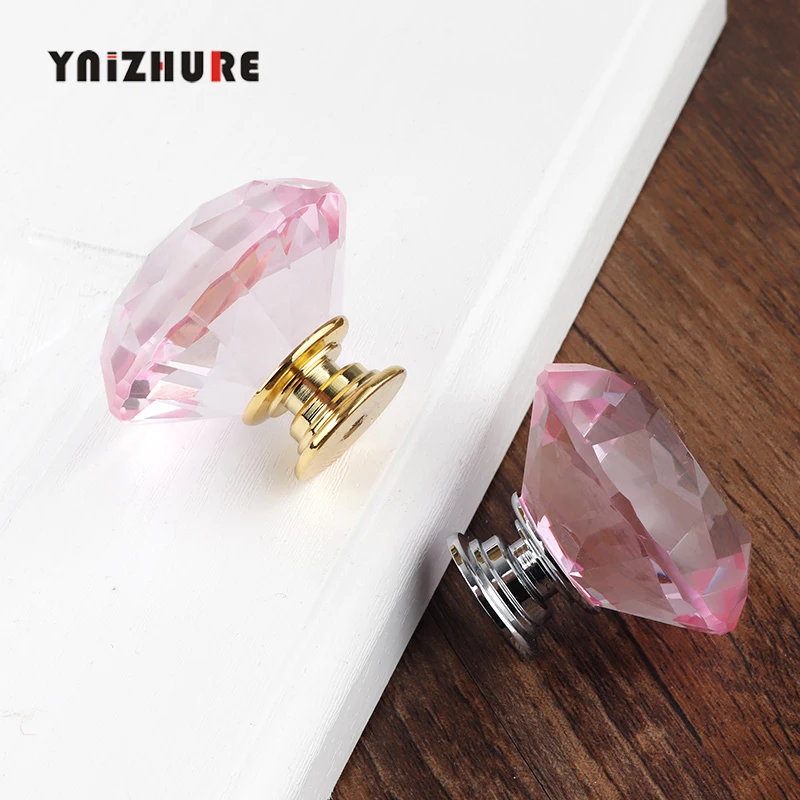 2019 New 40mm Diamond Shape Pink Crystal Glass Knobs Cupboard Pulls Drawer Handle Kitchen Cabinet Jewelry Wardrobe 1PCS
2019 New 40mm Diamond Shape Pink Crystal Glass Knobs Cupboard Pulls Drawer Handle Kitchen Cabinet Jewelry Wardrobe 1PCS