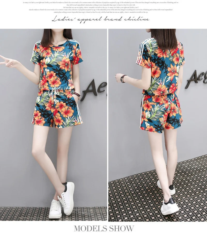 2019 Women Summer Casual O-neck Short Sleeve Tshirt Tops and Pants Shorts Two Piece Women Sets Female Office Set Womens Costumes
2019 Women Summer Casual O-neck Short Sleeve Tshirt Tops and Pants Shorts Two Piece Women Sets Female Office Set Womens Costumes