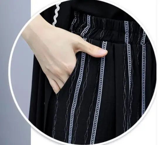 Plus Size 5xl Women 3 Piece Set Top And Pants Striped Summer Outfits Korean Matching Sets Ensemble Femme Deux Pieces Clothes
Plus Size 5xl Women 3 Piece Set Top And Pants Striped Summer Outfits Korean Matching Sets Ensemble Femme Deux Pieces Clothes