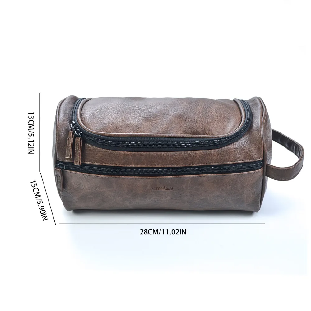 Men's Vintage PU Leather Washing Storage Bag Large & Portage Travel Makeup Toiletry Bag For Women neceser mujer neceser hombre
Men's Vintage PU Leather Washing Storage Bag Large & Portage Travel Makeup Toiletry Bag For Women neceser mujer neceser hombre