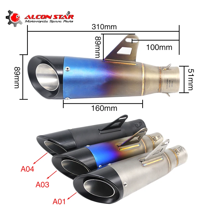 Alconstar 51 мм SC модифицированный выхлопной сигнал мотоцикла GP маркировочный