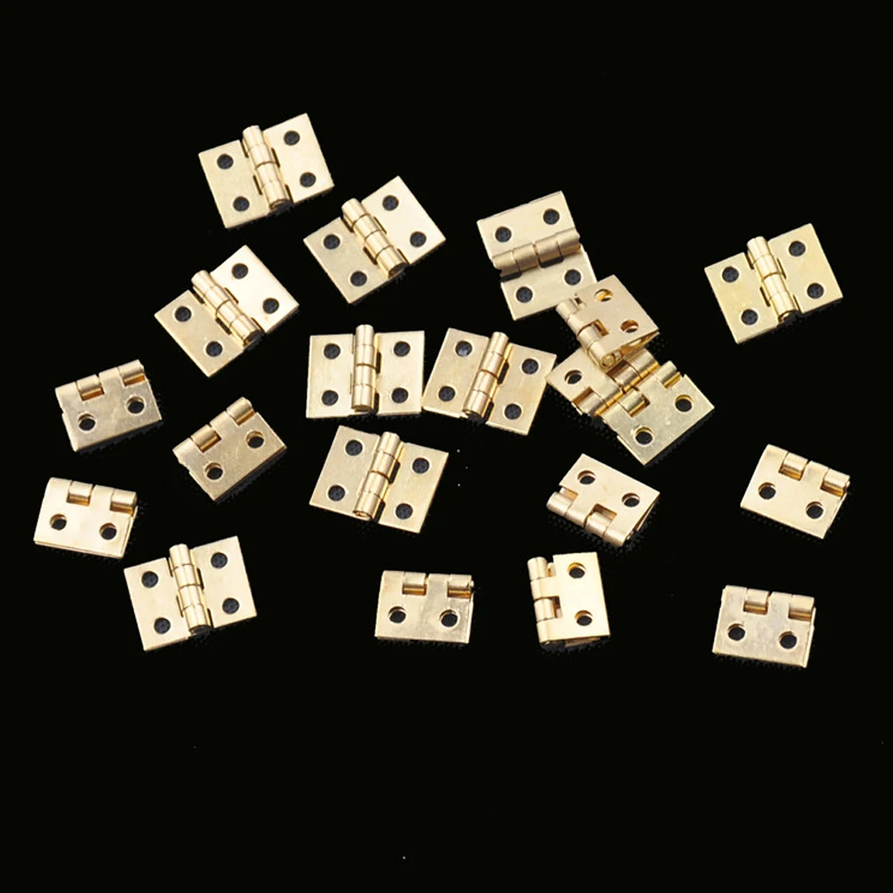 20pcs Cabinet Door Hinges Brass Plated Mini Hinge Small Decorative Jewelry Wooden Box Furniture Accessories 8mm*10mm
20pcs Cabinet Door Hinges Brass Plated Mini Hinge Small Decorative Jewelry Wooden Box Furniture Accessories 8mm*10mm