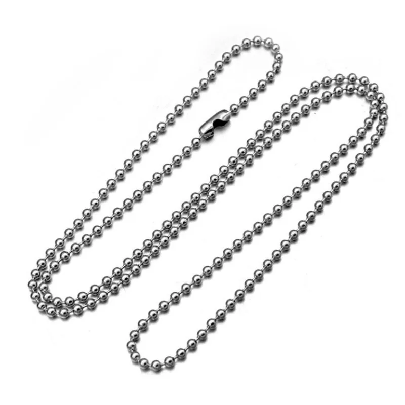 100pieces 2mm bead strand Bead dull silver color Ball Beads Chain Necklace chain link 70cm(27")
100pieces 2mm bead strand Bead dull silver color Ball Beads Chain Necklace chain link 70cm(27")