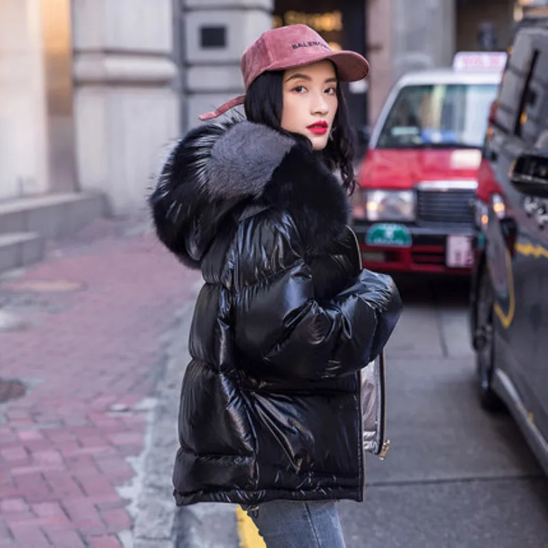 Winter Jacket Women Faux Fur Coat Fox Fur Collar 2019 Casual Loose Short Coat Solid Korean Parka White Duck Down Jacket
Winter Jacket Women Faux Fur Coat Fox Fur Collar 2019 Casual Loose Short Coat Solid Korean Parka White Duck Down Jacket