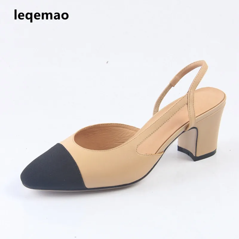 New Fashion Summer Office Lady Pump Shoes High Quality Women Real Genuine Leather Mid-Heels Close Toe Sandals Sexy Dress Shoes 
New Fashion Summer Office Lady Pump Shoes High Quality Women Real Genuine Leather Mid-Heels Close Toe Sandals Sexy Dress Shoes