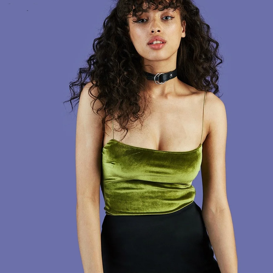 fashion Basic red green Corduroy women vests 2019 new Solid color Slim fit Soft camisole Comfortable Crop Tops Tank Top
fashion Basic red green Corduroy women vests 2019 new Solid color Slim fit Soft camisole Comfortable Crop Tops Tank Top
