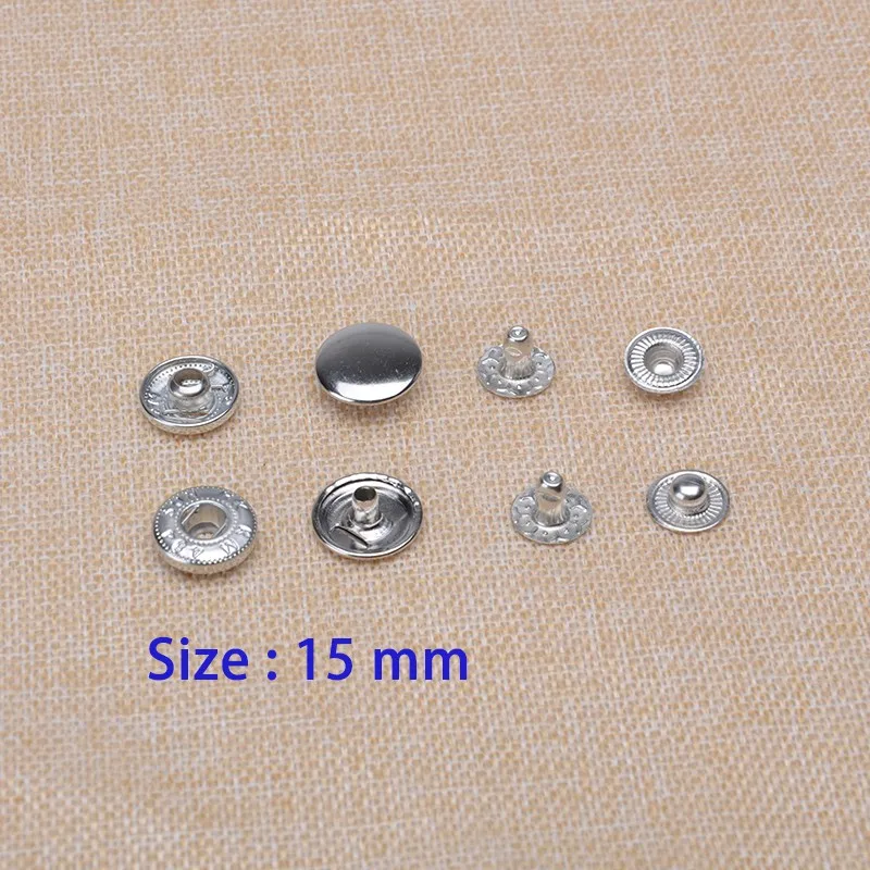 15mm Dia. Silver Purse Snap Fasteners 19/32" Cap Snap Buttons Nickel Popper Press Studs 500sets/lot
15mm Dia. Silver Purse Snap Fasteners 19/32" Cap Snap Buttons Nickel Popper Press Studs 500sets/lot