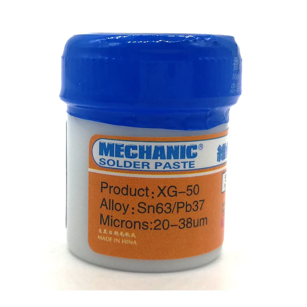 100% Original HK MECHANIC Sn63/Pb37 Solder Paste Flux XG-50 For soldering iron Hakko T12-9501/936/907 Saike 852D repair tool
100% Original HK MECHANIC Sn63/Pb37 Solder Paste Flux XG-50 For soldering iron Hakko T12-9501/936/907 Saike 852D repair tool