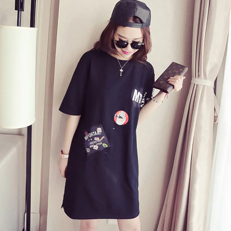 minutes long sleeve loose dress spread out the side bag hip new summer wear short-sleeved T long in summer 2019
minutes long sleeve loose dress spread out the side bag hip new summer wear short-sleeved T long in summer 2019