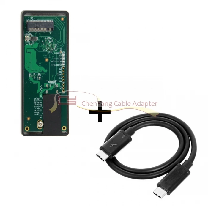 Кабель Thunderbolt 50 см черный 3 к PCI Express PCI-E NVME NGFF M-key AHCI SSD конвертирующий чехол