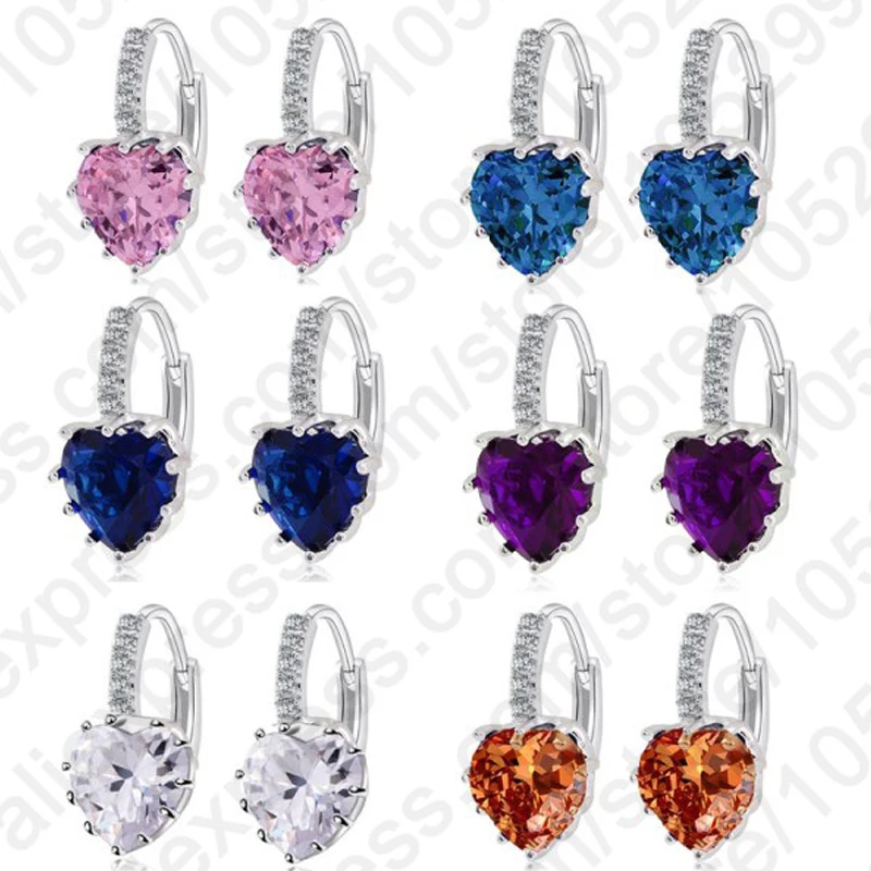 Hot Sales Women's Luxury Crystal Zircon Heart Shaped Studs Earrings For Women 925 Silver Geometry Earring Bijoux
Hot Sales Women's Luxury Crystal Zircon Heart Shaped Studs Earrings For Women 925 Silver Geometry Earring Bijoux