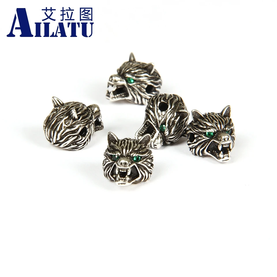Ailatu 10pcs/lot Micro Pave Blue CZ Antique Color Bronze Wolf Head Bracelet Charm For DIY Fashion Jewelry
Ailatu 10pcs/lot Micro Pave Blue CZ Antique Color Bronze Wolf Head Bracelet Charm For DIY Fashion Jewelry
