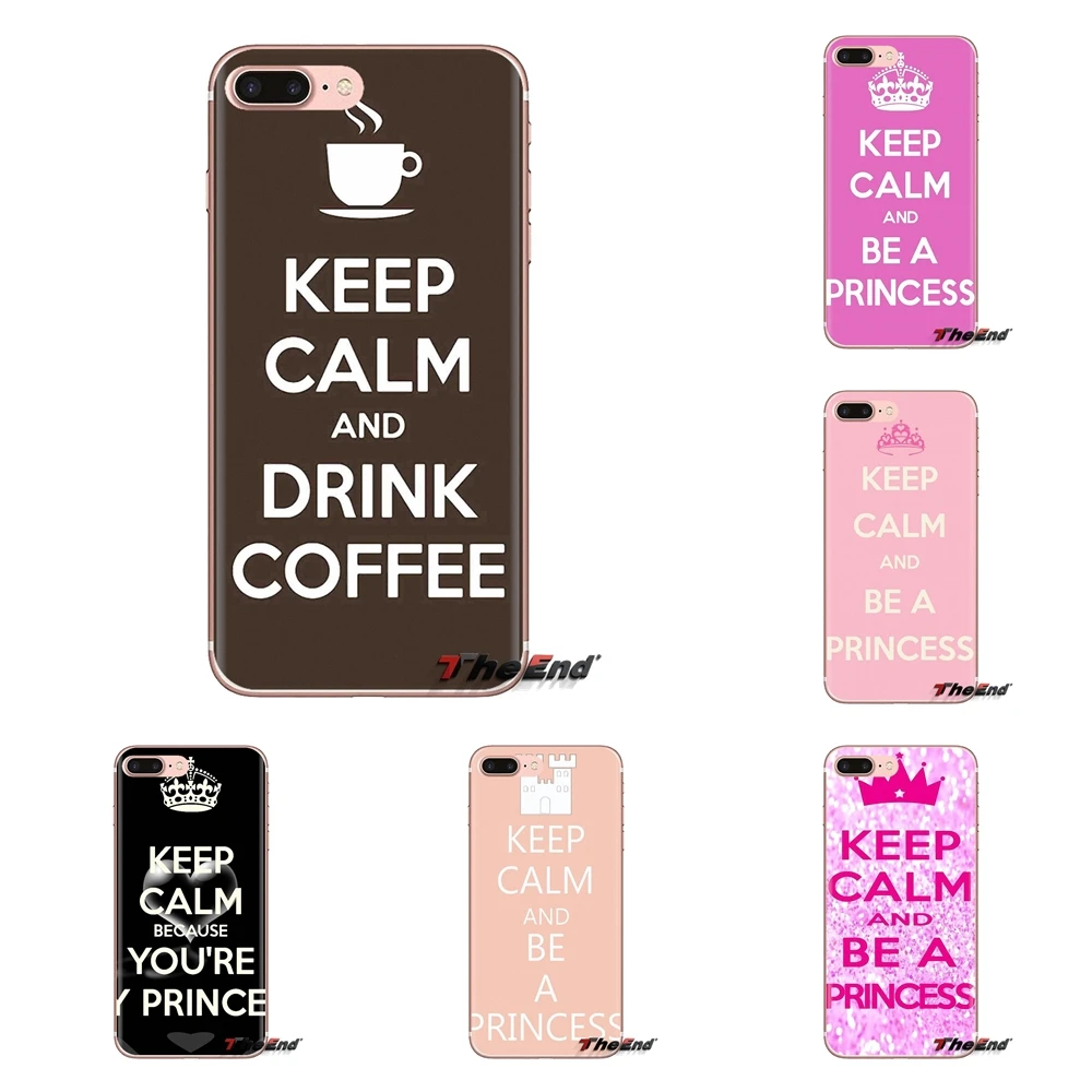 Прозрачное мягкое покрытие кожи Keep Calm be a Princess для Xiaomi Mi4 Mi5 Mi5S Mi6 Mi A1 A2 5X6X8 9 Lite SE Pro Max