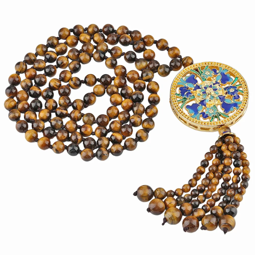 SUNYIK Tiger's Eye Stone 6mm Beads Bracelet Necklace with Round Pendant Beaded Tassel
SUNYIK Tiger's Eye Stone 6mm Beads Bracelet Necklace with Round Pendant Beaded Tassel