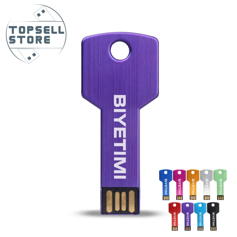 BiYeTiMi Usb Flash Drive Красочный ключ Форма флеш-накопитель 2 0 8G/16G/32G/64G Memory Stick для ПК |