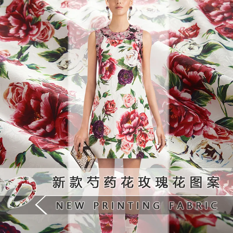 2018 new brand peony flower rose pattern leaf jacquard fabric digital printing cloth fabric for dress factory direct sales
2018 new brand peony flower rose pattern leaf jacquard fabric digital printing cloth fabric for dress factory direct sales