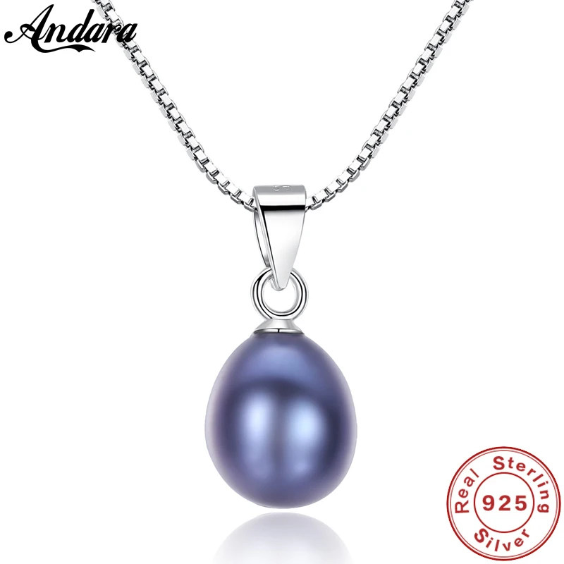 Fashion 100% Pearl Necklace 925 Sterling Silver Black White Freshwater Pearl Pendant Necklaces for Women Jewelry
Fashion 100% Pearl Necklace 925 Sterling Silver Black White Freshwater Pearl Pendant Necklaces for Women Jewelry