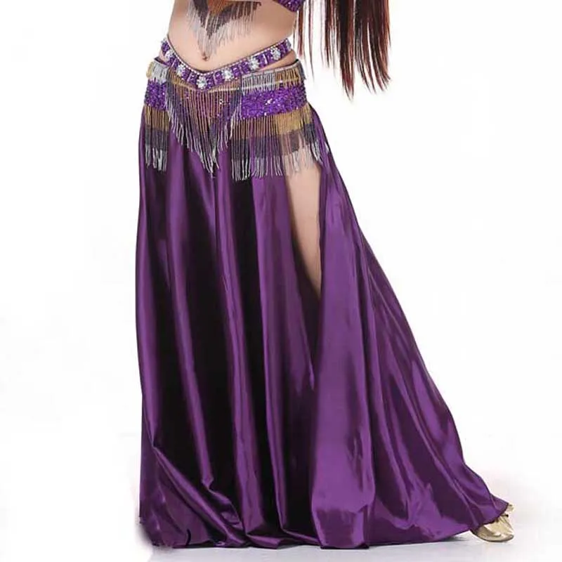 Женский костюм для танца живота DJGRSTER атласная юбка с разрезом 14 цветов 2020|belly dance