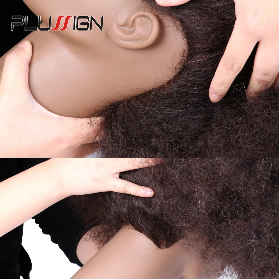 Кукла-манекен Plussign черная голова-манекен для парикмахерских тренировок |