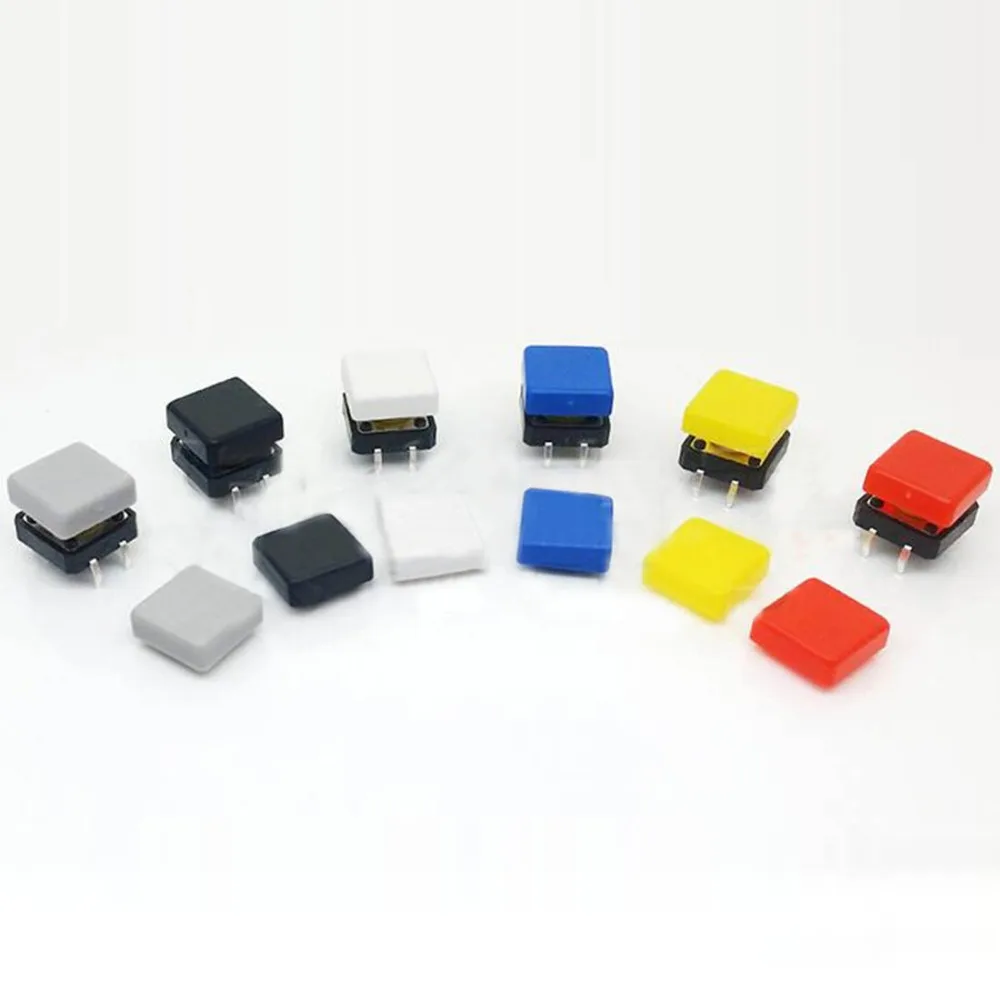 100pcs 12*12mm Push Button Switch Cap Square Button Cap Multi Color Button Caps for 12*12mm Square Tactile Switches
100pcs 12*12mm Push Button Switch Cap Square Button Cap Multi Color Button Caps for 12*12mm Square Tactile Switches